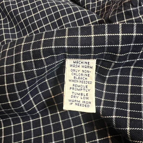 Ralph Lauren Classic Fit Button Down Shirt Navy Plaid Long Sleeve Men’s XL - Picture 6 of 6